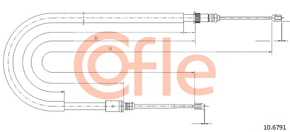 Cable, parking brake COFLE 10.6791