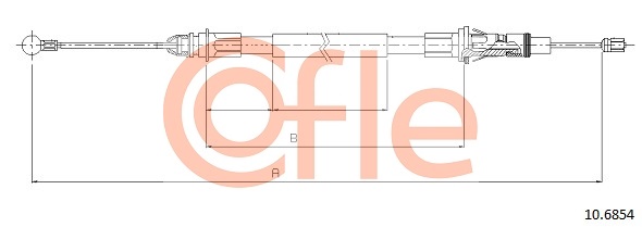 Cable, parking brake COFLE 10.6854