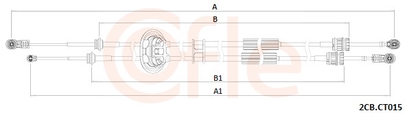 Cable Pull, manual transmission COFLE 92.2CB.CT015