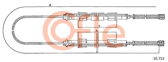 Cable, parking brake COFLE 10.713