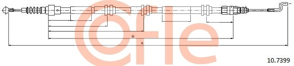 Cable, parking brake COFLE 10.7399