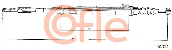 Cable, parking brake COFLE 10.742