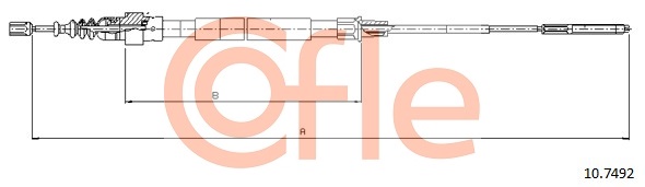 Cable, parking brake COFLE 10.7492