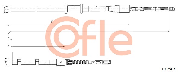 Cable, parking brake COFLE 10.7503
