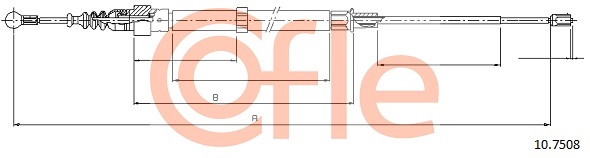 Cable, parking brake COFLE 10.7508