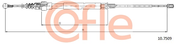 Cable, parking brake COFLE 10.7509