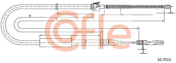 Cable, parking brake COFLE 10.7515