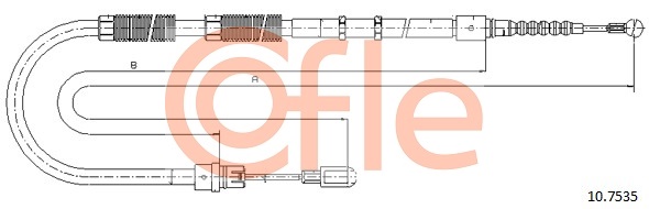 Cable, parking brake COFLE 10.7535