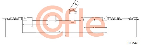 Cable, parking brake COFLE 10.7548
