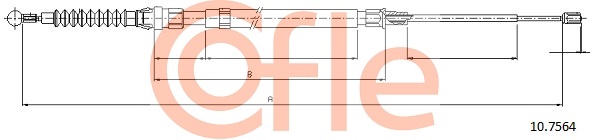 Cable, parking brake COFLE 10.7564