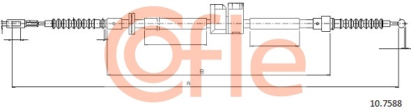 Cable, parking brake COFLE 10.7588