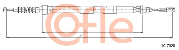 Cable, parking brake COFLE 10.7620