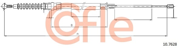 Cable, parking brake COFLE 10.7628