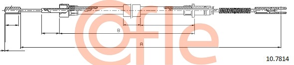 Cable, parking brake COFLE 10.7814