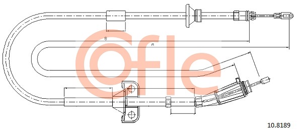 Cable, parking brake COFLE 10.8189
