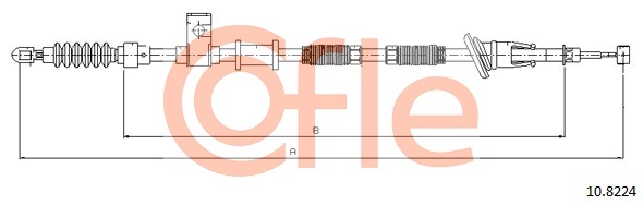 Cable, parking brake COFLE 10.8224