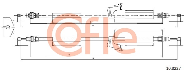 Cable, parking brake COFLE 10.8227