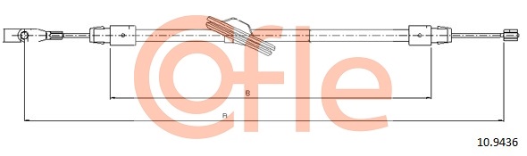 Cable, parking brake COFLE 10.9436