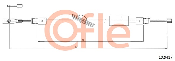 Cable Pull, parking brake COFLE 10.9437
