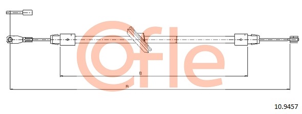 Cable, parking brake COFLE 10.9457