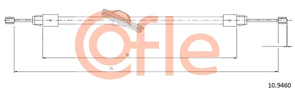 Cable, parking brake COFLE 10.9460