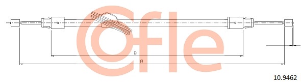 Cable, parking brake COFLE 10.9462