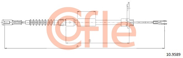 Cable, parking brake COFLE 10.9589
