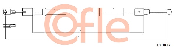 Cable, parking brake COFLE 10.9837