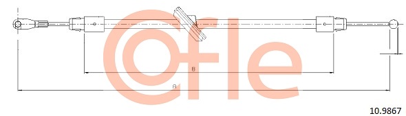 Cable, parking brake COFLE 10.9867