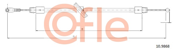 Cable, parking brake COFLE 10.9868