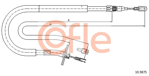 Cable, parking brake COFLE 10.9875