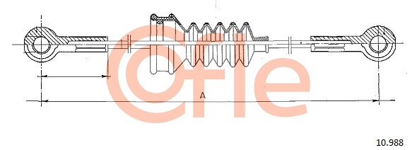 Cable, parking brake COFLE 10.988
