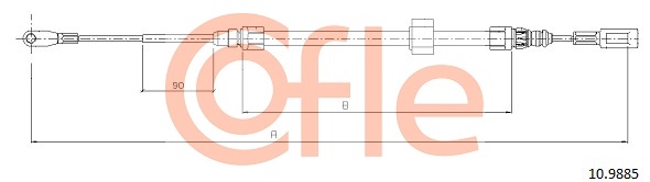 Cable, parking brake COFLE 10.9885