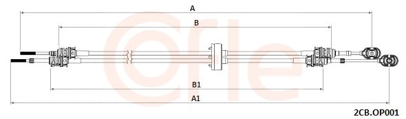 Cable, manual transmission COFLE 2CB.OP001
