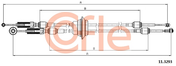Cable, manual transmission COFLE 11.3293
