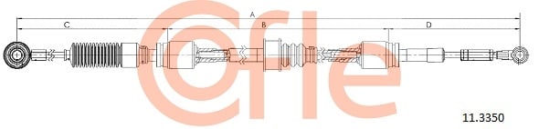 Cable, manual transmission COFLE 11.3350