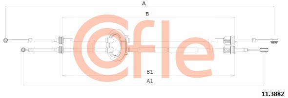 Cable, manual transmission COFLE 11.3882