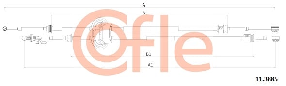 Cable, manual transmission COFLE 11.3885