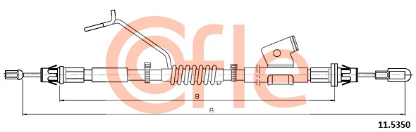 Cable, parking brake COFLE 11.5350