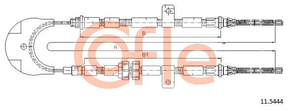 Cable, parking brake COFLE 11.5444