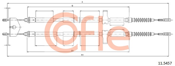 Cable, parking brake COFLE 11.5457