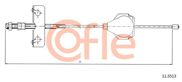 Cable, parking brake COFLE 11.5513