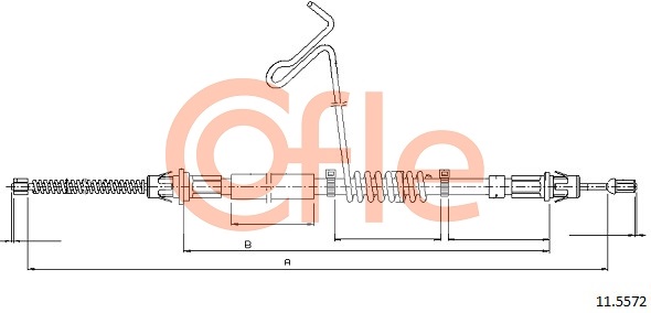 Cable, parking brake COFLE 11.5572