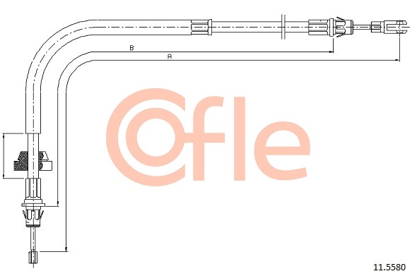 Cable, parking brake COFLE 11.5580
