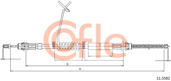 Cable, parking brake COFLE 11.5582