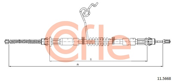 Cable, parking brake COFLE 11.5668
