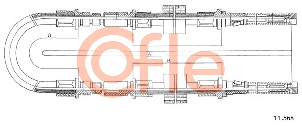 Cable, parking brake COFLE 11.568