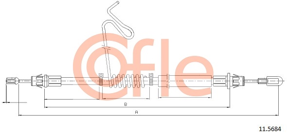 Cable, parking brake COFLE 11.5684