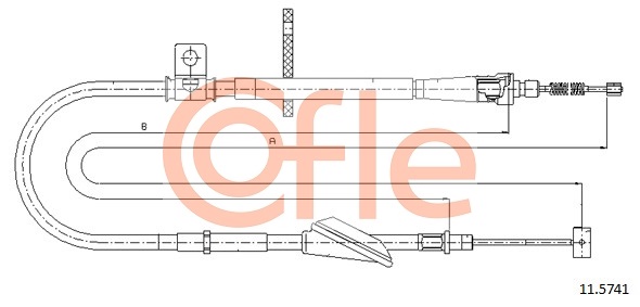Cable, parking brake COFLE 11.5741