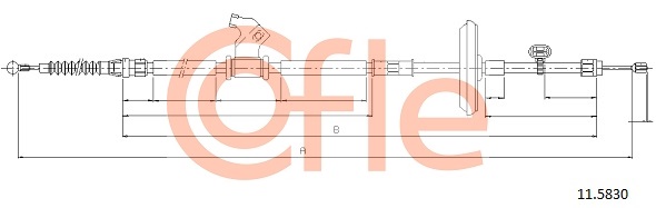 Cable, parking brake COFLE 11.5830